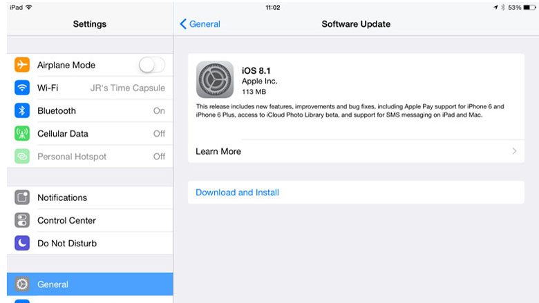 ios 8.1 update cropped