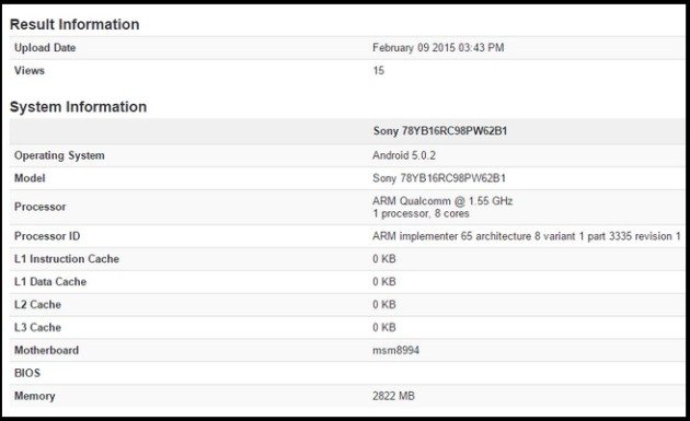 Xperia Z4 Benchmark Score