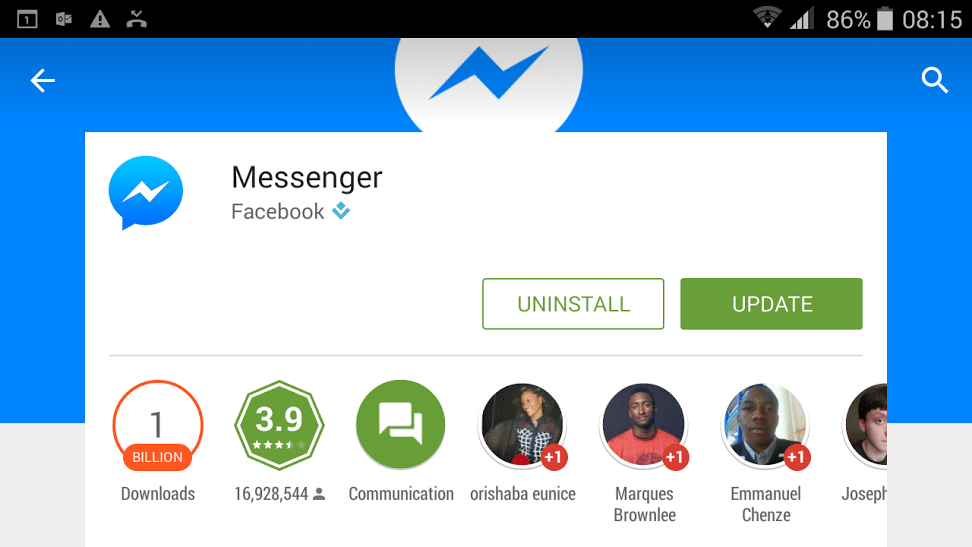 Facebook messenger for Android 