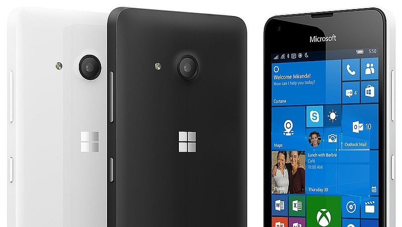 microsoft lumia 550 front back