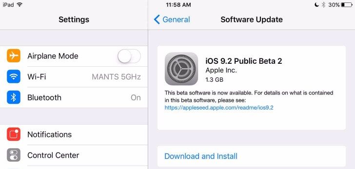iOS 9.2 Public Beta