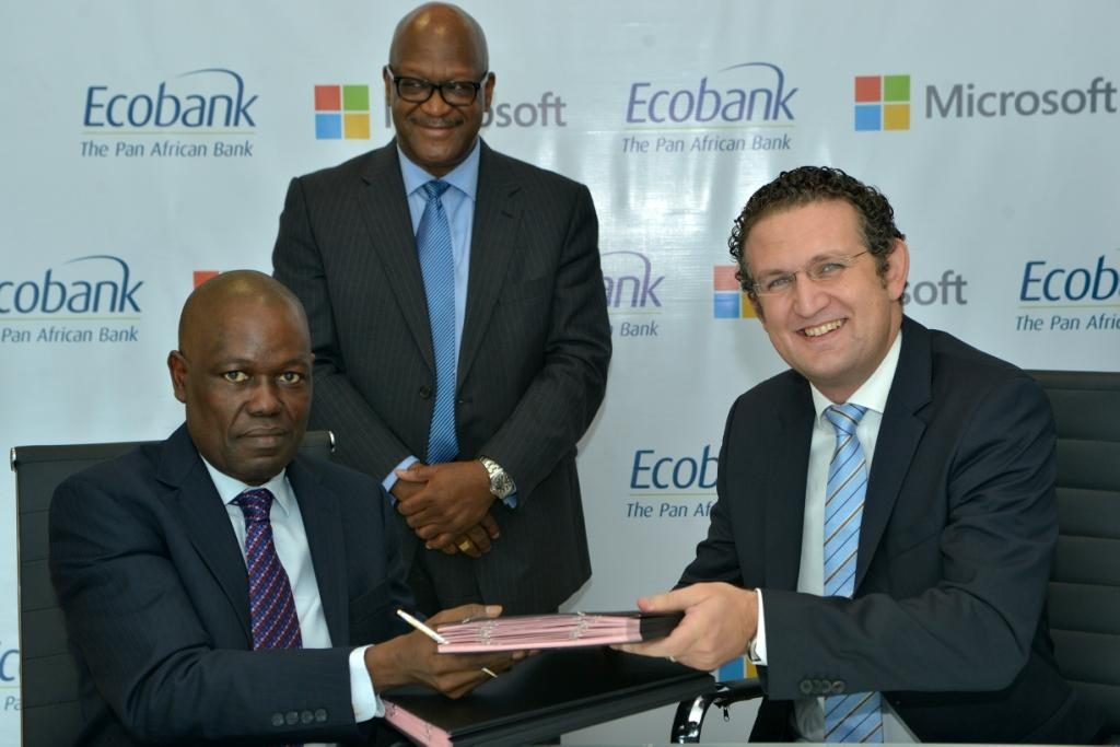 Left Ecobank Group CEO Ade Ayeyemi with Amr Kamel General Manager Mi... 004 003