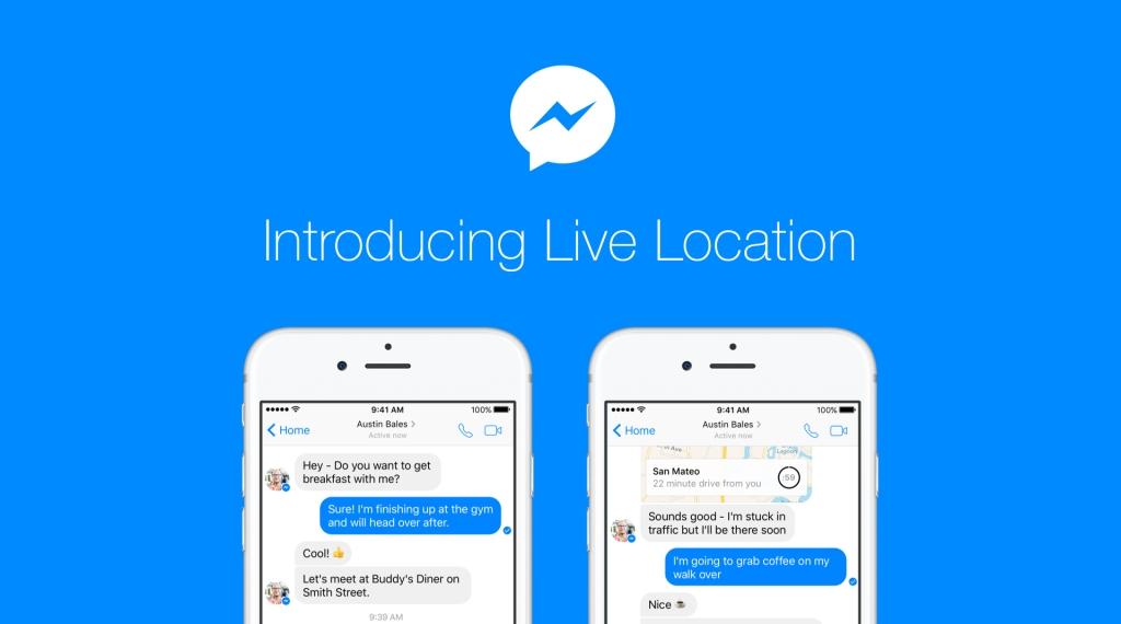 Facebook live location sharing
