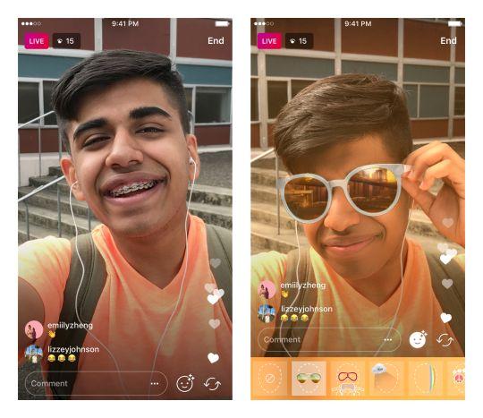 Instagram live filters