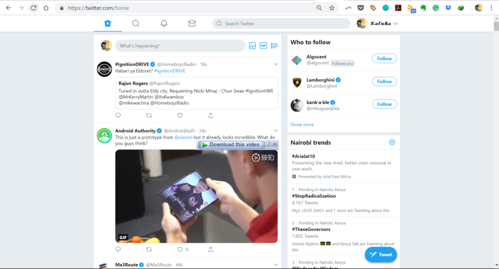 New Twitter interface