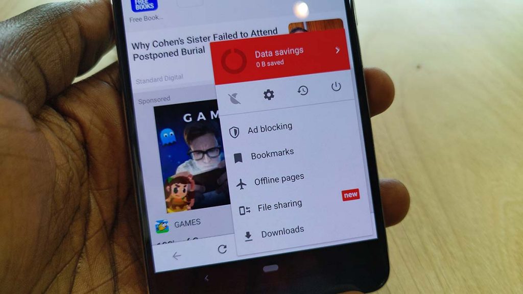 Opera Mini file sharing