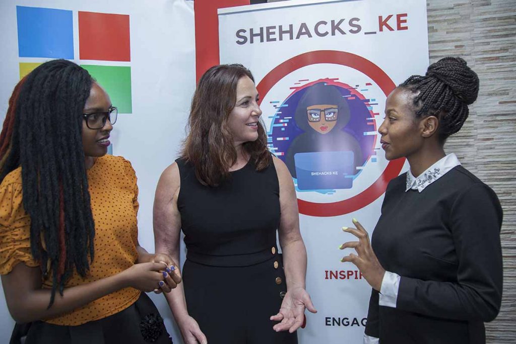 SheHacks Ke Co-Founders Laura Tich (left) and Evelyn Kilel (right)