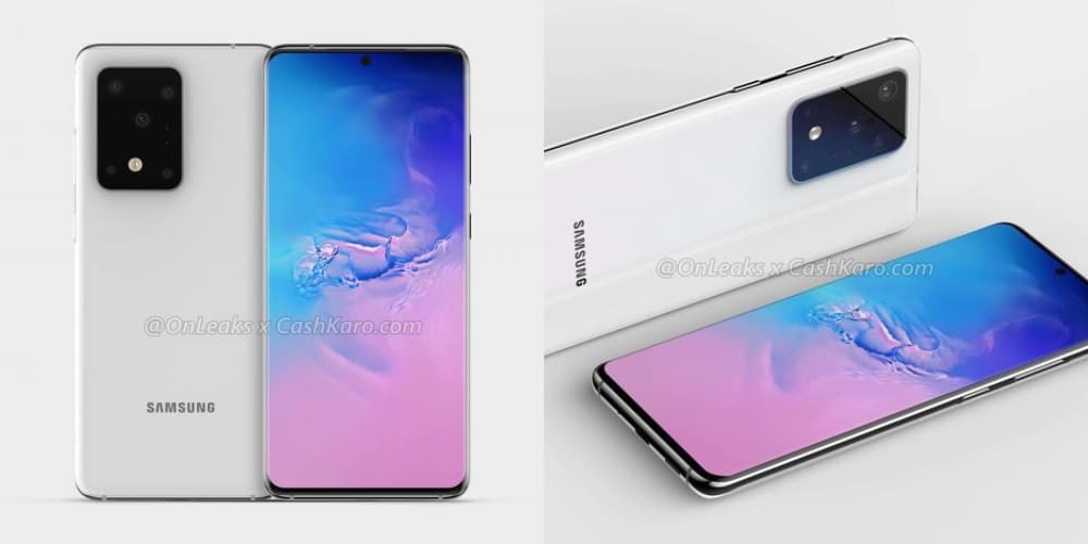 Latest Galaxy S11 renders show a massive camera module and a curved hole punch display 1