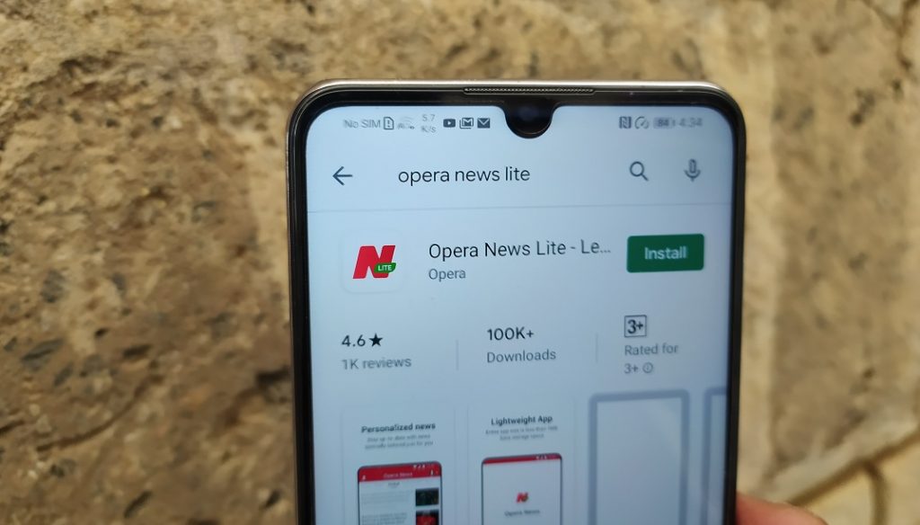 Opera News Lite app