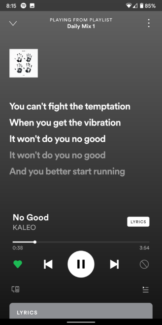 Spotify New Interface For Lyrics - Techweez