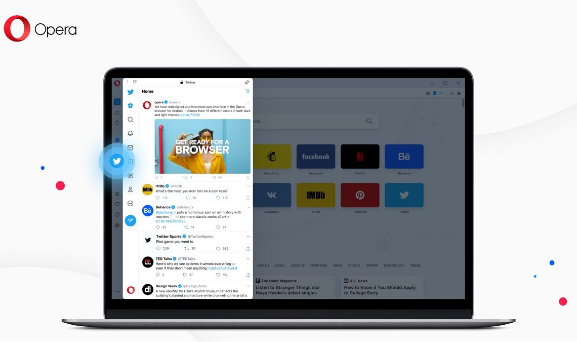 Opera Twitter integration