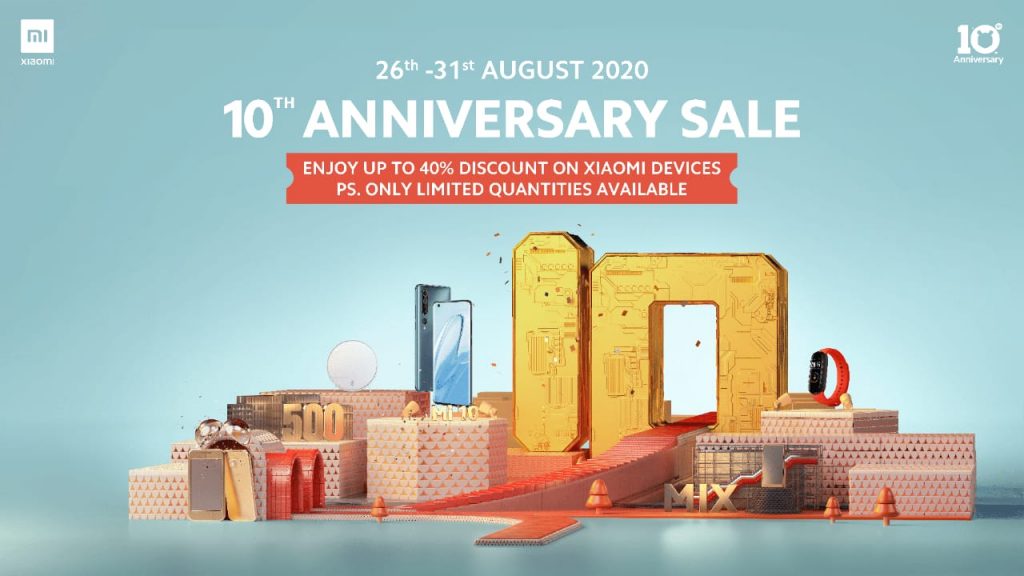 Xiaomi 10th anniversary sale