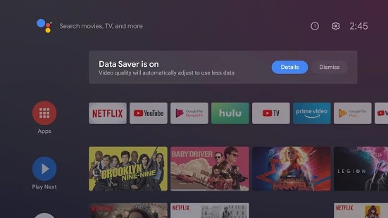 data saver android tv