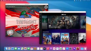 M1 powered Mac running HBO Max iPhone app