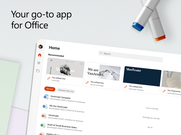 Office app on iPad updated photo