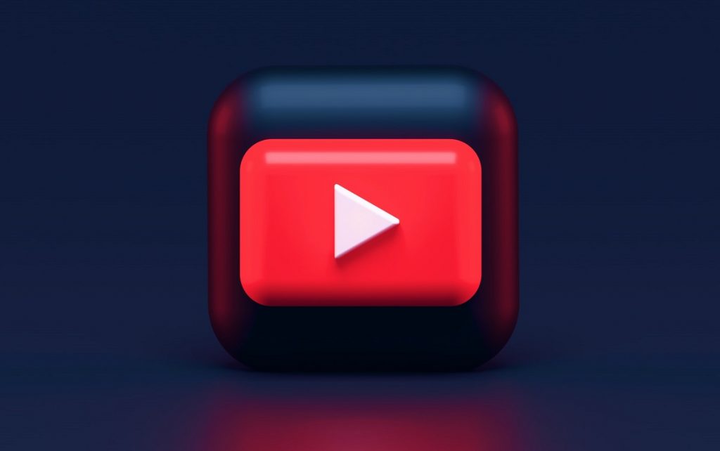 YouTube Dark Mode 3D icon concept