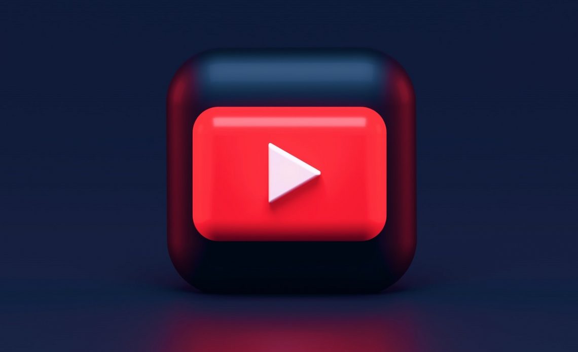 YouTube Dark Mode 3D icon concept