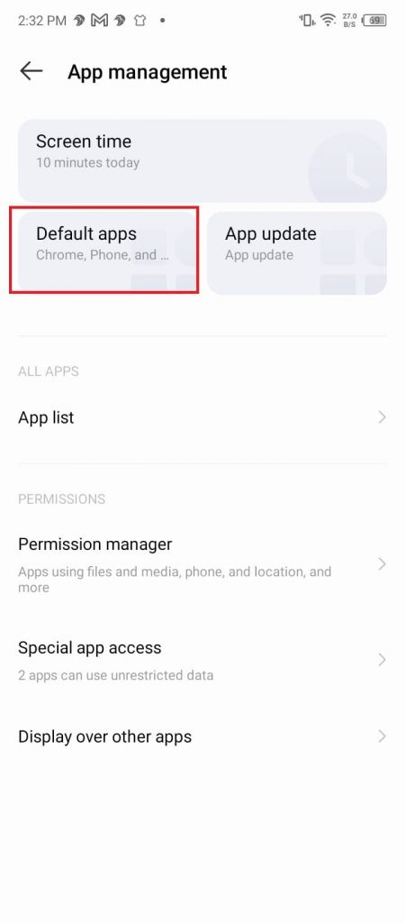 XOS Default apps
