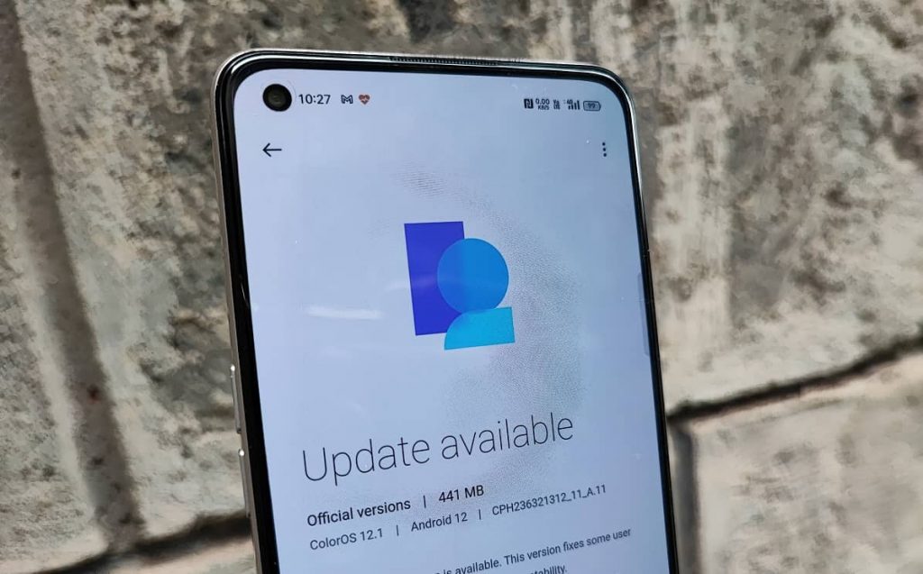 oppo reno 7 april security update