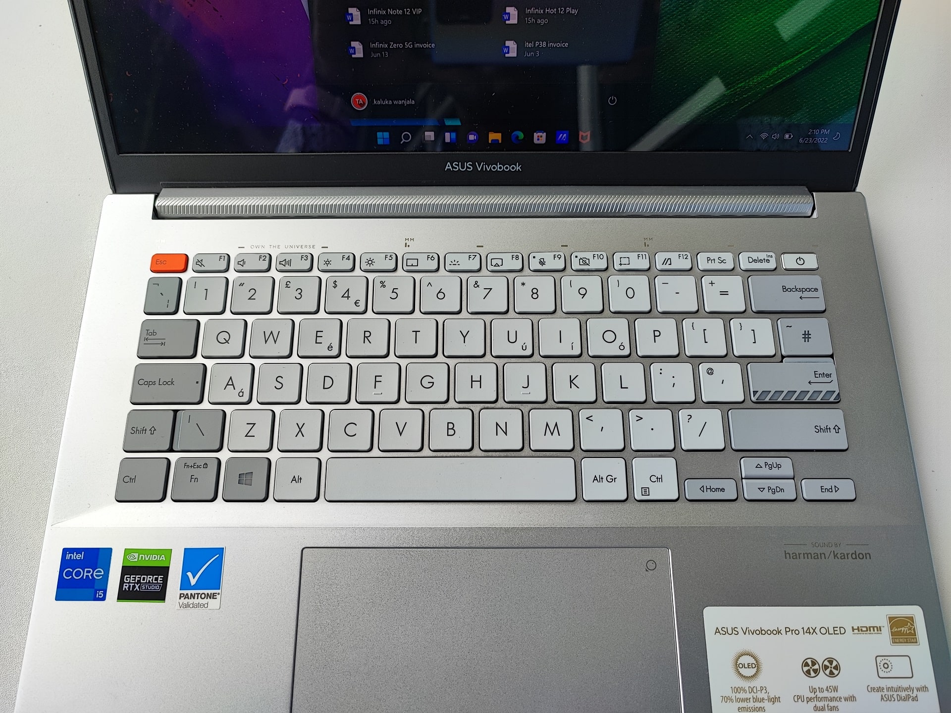 ASUS Vivobook pro 14x oled keyboard