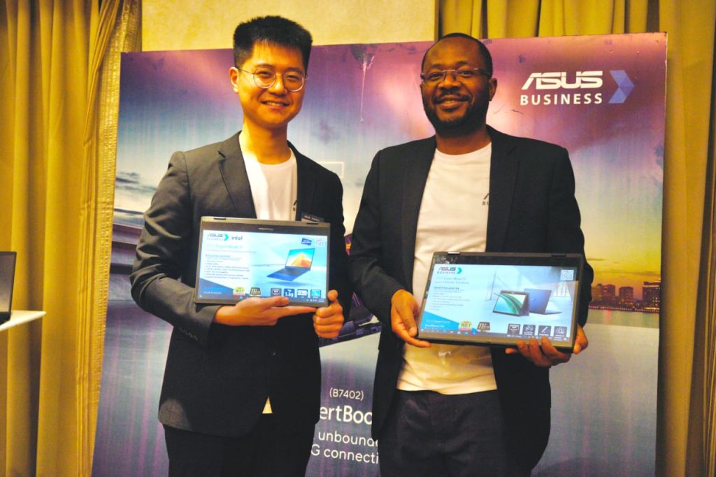 Mr. Simplice Zaongo Asus Country Manager - right, Edward Chen Asus Product Manager - left