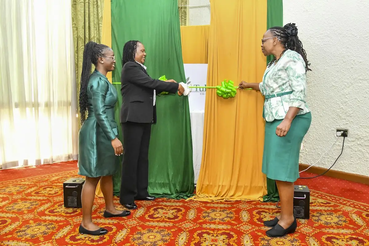 Tulivu Co-Working Space Opens in Nairobi CBD Dr. Anastasia Nyalita CEC for Business and Hustler Opportunities and Jennifer Oduor Director at Gimco Limited at Tulivu launch