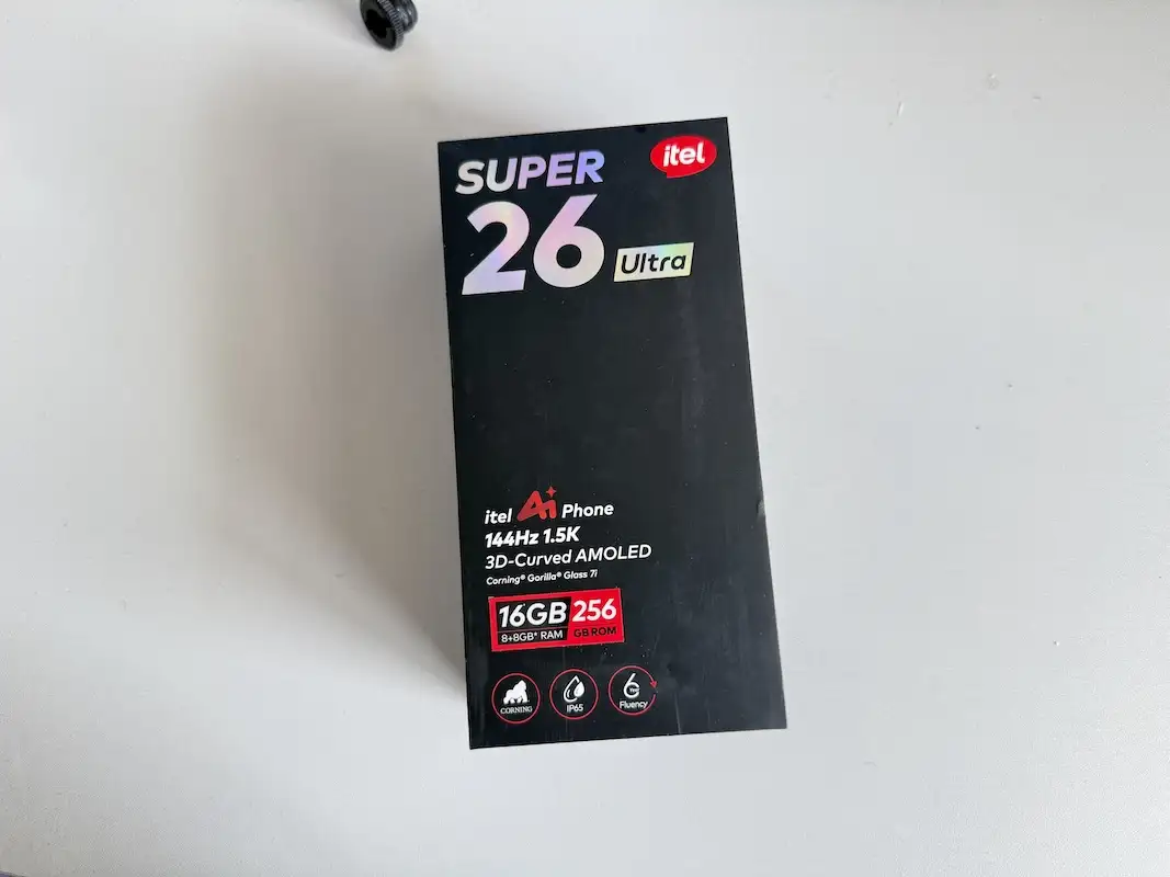 Itel Super 26 Ultra Unboxing and First Impressions itel Super 26 Ultra box