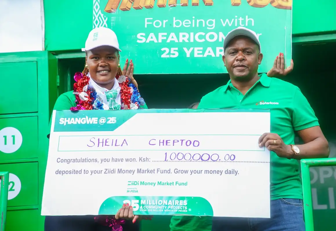 How Buying Data on M-PESA Opened New Doors for Sheila Kirubi Thairu(R) Rift Regional Business Lead at Safaricom PLC Sheila Cheptoo (L)