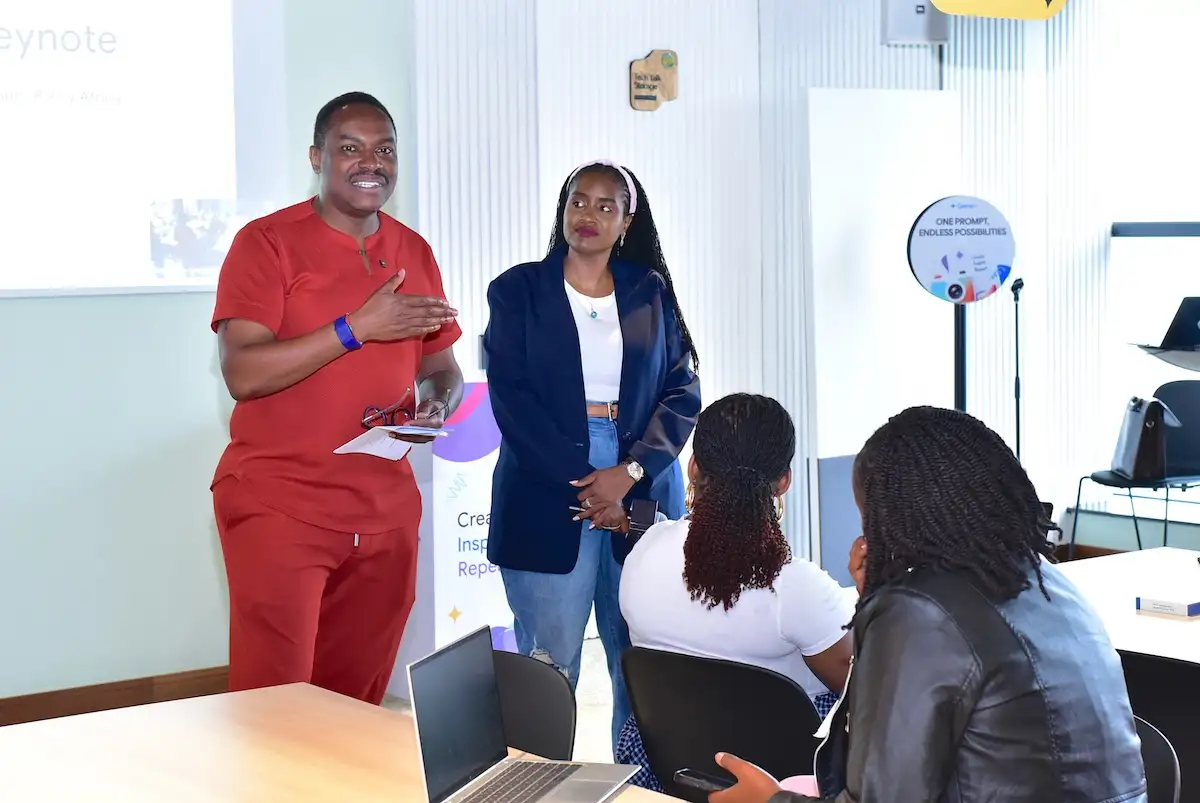 Google’s Charles Murito: Africa Must Close AI Skills, Infrastructure and Access Gaps to Capture the Opportunity Janet Kemboi and Charles Murito of Google during the Gemini workshop in Nairobi.