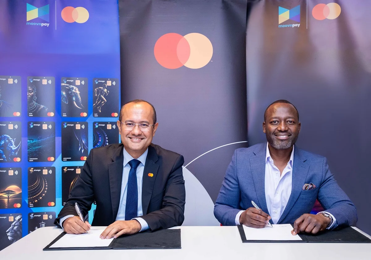 Mastercard and Moovn Sign Five-Year Digital Payments Deal for East Africa Shehryar Ali (Mastercard) and Godwin Gabriel (Moovn Technologies)